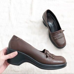 Dansko Leather Buckle Stud Detail Clogs Size 39 EU